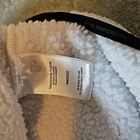 STUNNING CALVIN KLEIN WHITE FLEECE SHERPA HOODIE JACKET - Picture 6 of 8